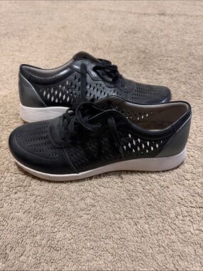 Women's Black Perforated Lace-Up Dansko Sneakers Brand New